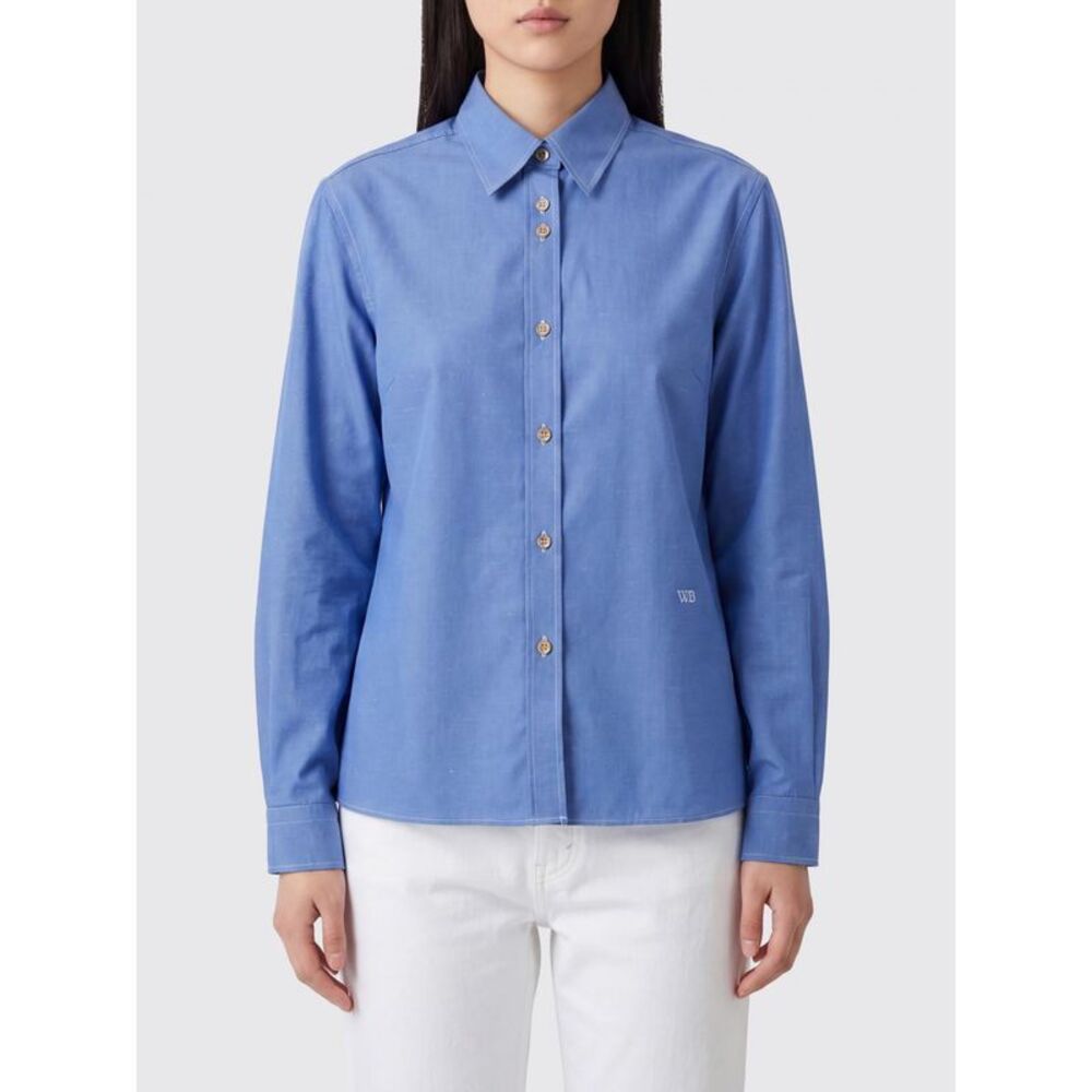 Wales Bonner Shirt Woman Gnawed Blue